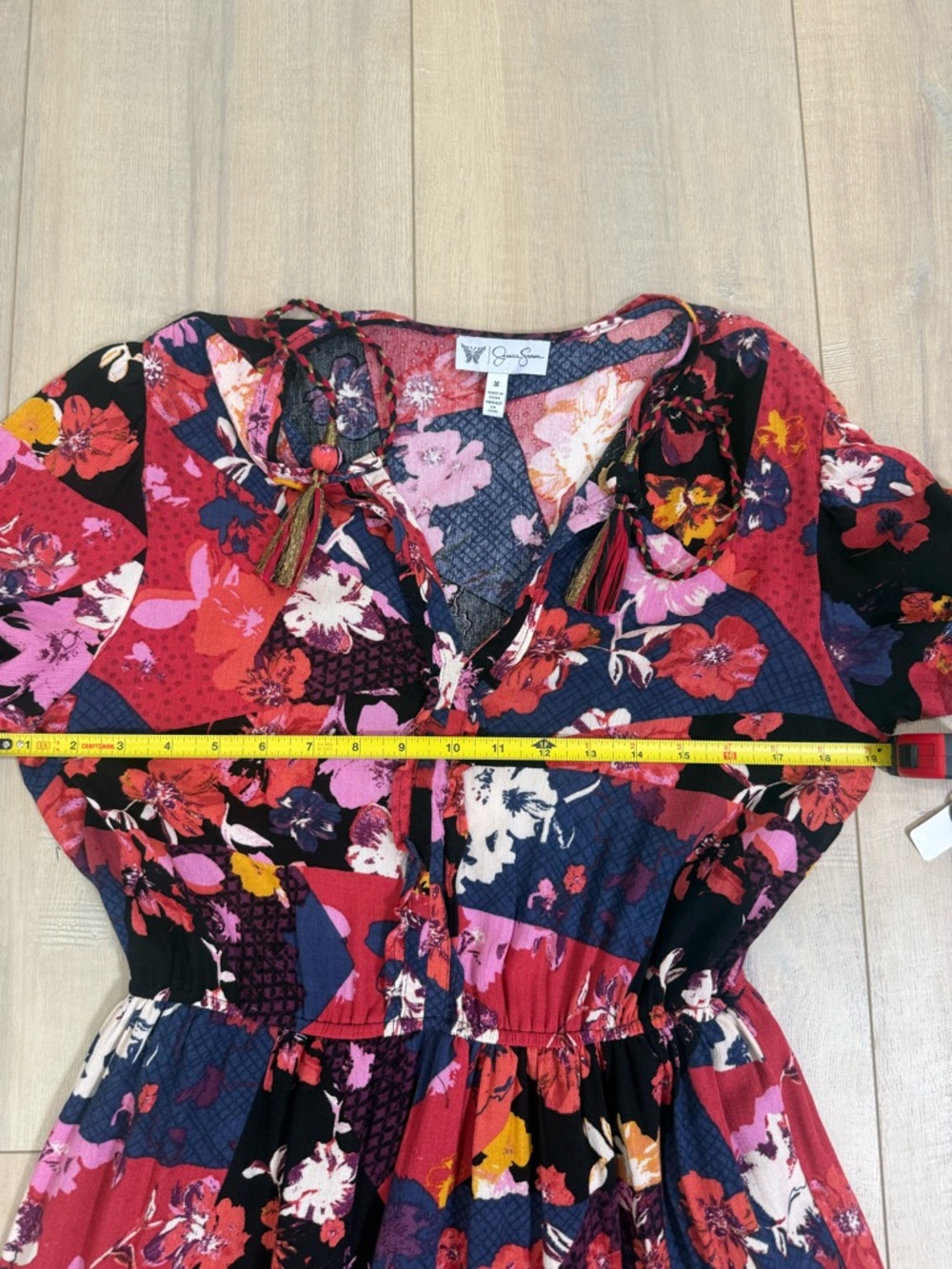 Jessica Simpson Multicolor Floral Maxi Dress with V-Neck - Picture 5 of 6
